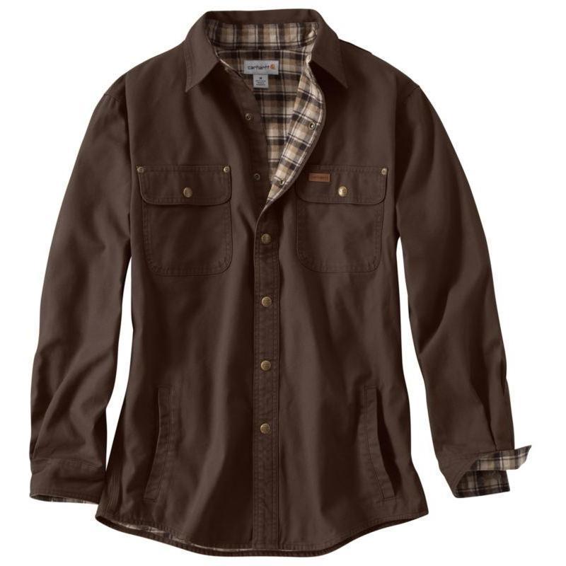 Carhartt Men's Weathered Canvas Flannel Lined Shirt Jac 100590