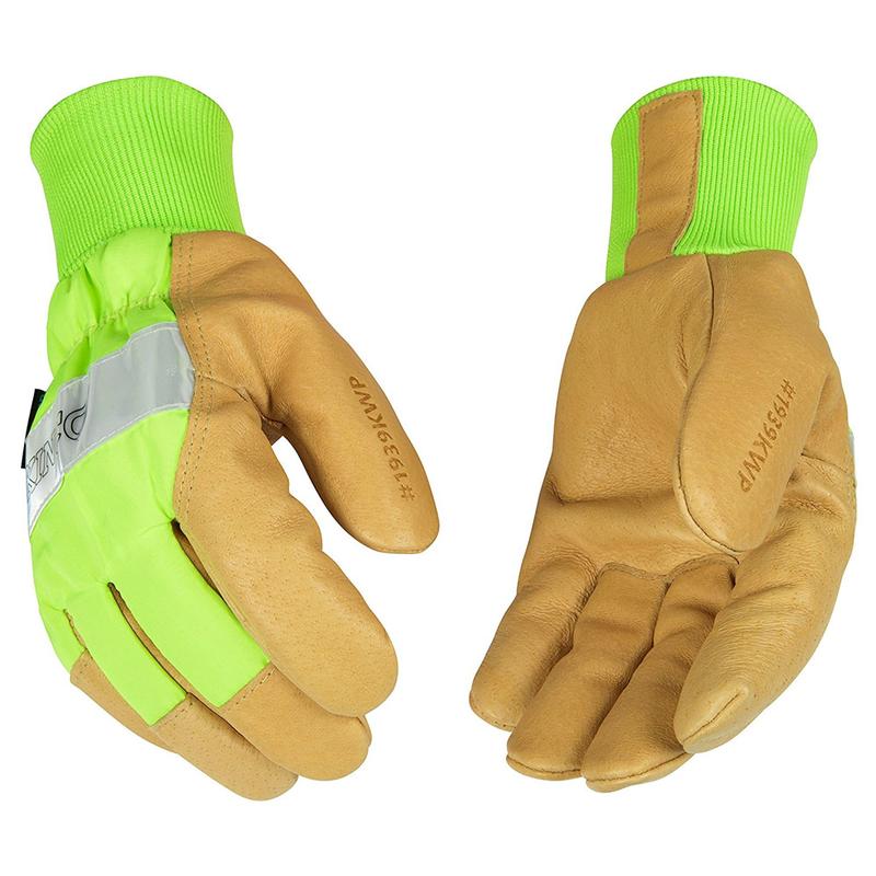 Kinco Insulated HiVisibility Waterproof Leather Work Gloves 1939KWP