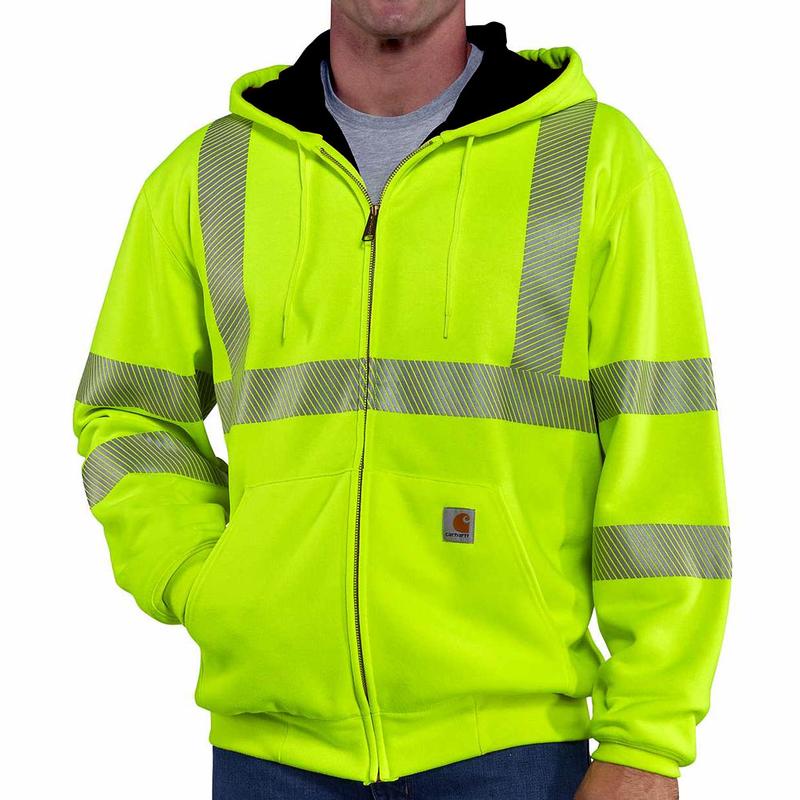 Carhartt Men's Heavyweight HiVis Class 3 ZipUp Thermal Lined Hoodie