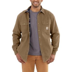 Carhartt Men's Weathered Canvas Flannel Lined Shirt Jac 100590