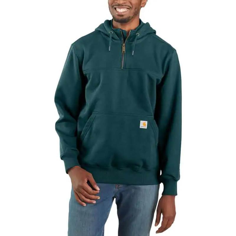 carhartt men's hvywt rain defender mock hooded sweatshirt