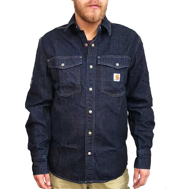 Carhartt Flame-Resistant Snap-Front Denim Shirt 102142irr