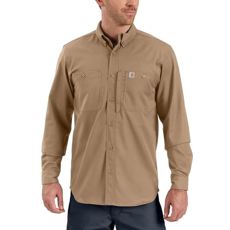 Rugged Flex® Professional Series Long Sleeve Button Up Collared Shirt ...
