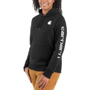 Relaxed Fit Midweight Logo Sleeve Hooded Sweatshirt_image
