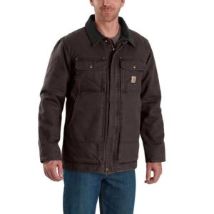 Full Swing® Relaxed Fit Washed Duck Insulated Traditional Coat_image