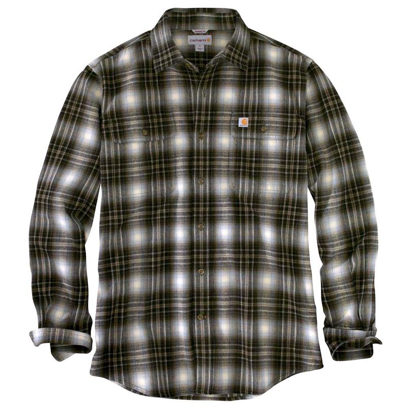 Carhartt Workwear-Hubbard regular fit Flannel camisa flannelhemd Moss 