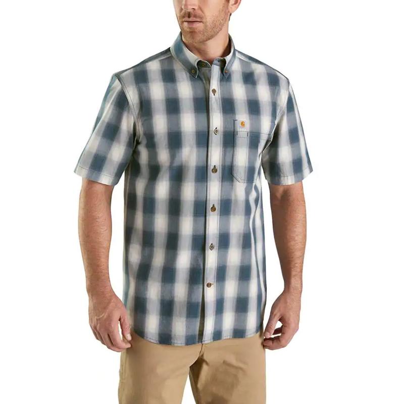 Carhartt Men's Essential Plaid Short Sleeve Button Up | Factory 2nds ...