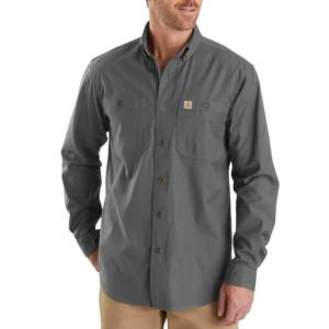 Rugged Flex® Long Sleeve Canvas Button Up Collared Work Shirt_image