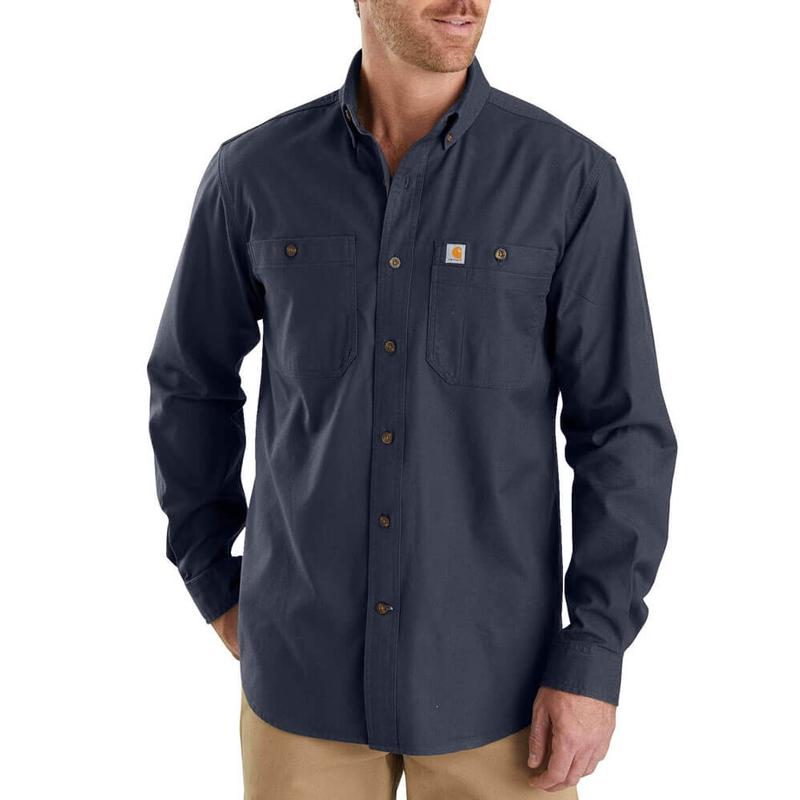 Rugged Flex® Long Sleeve Canvas Button Up Work Shirt 103554irr