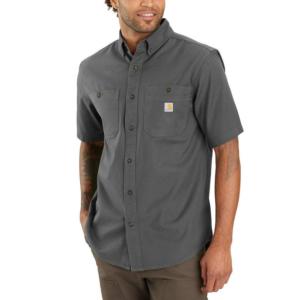 Rugged Flex® Short Sleeve Canvas Button Up Collared Work Shirt_image
