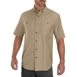Rugged Flex® Short Sleeve Canvas Button Up Collared Work Shirt_image
