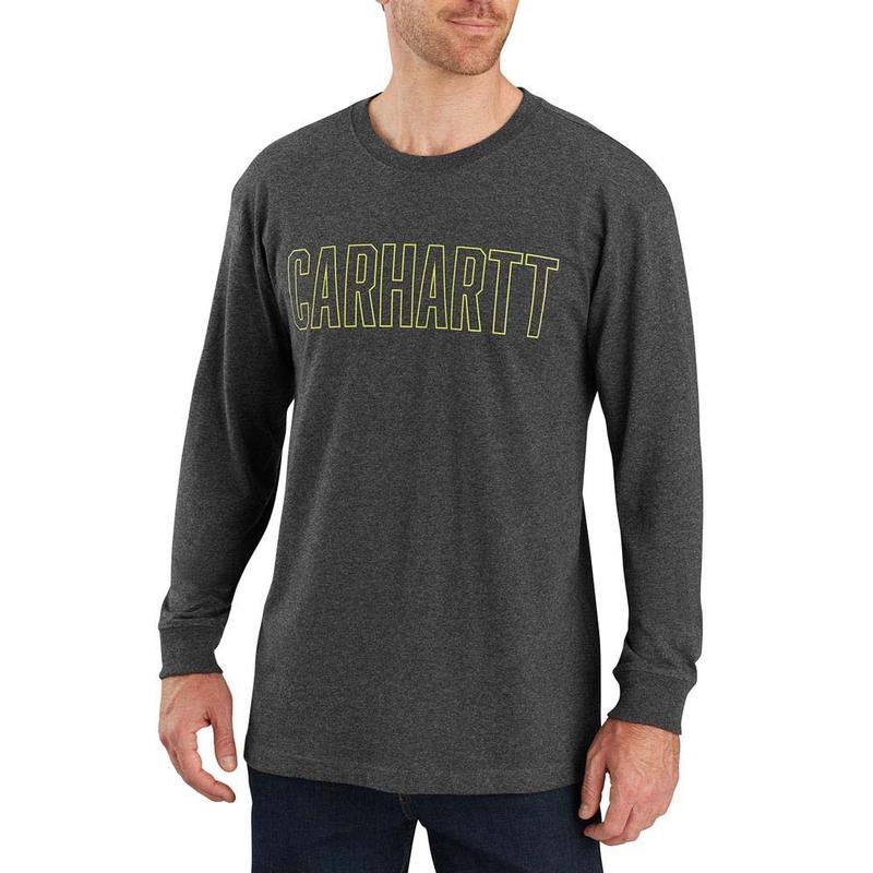 Carhartt Men's Block Logo Long Sleeve T-Shirt 103841