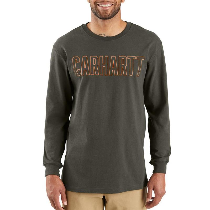 Carhartt Men's Block Logo Long Sleeve T-Shirt 103841