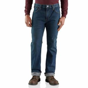 Rugged Flex® Relaxed Fit Straight Leg Knit Flannel Lined Jean_image