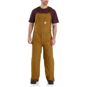 Loose Fit Washed Duck Insulated Bib Overall_image