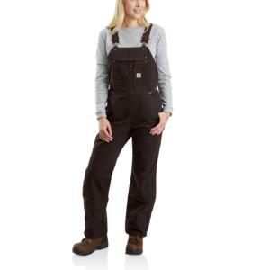 Washed Duck Bib Overalls - Quilt Lined_image
