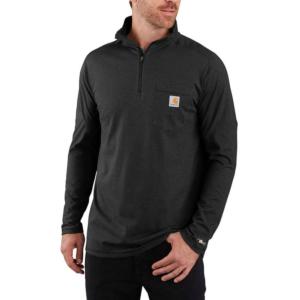 FORCE Relaxed Fit Midweight Quarter-Zip Mock-Neck Pocket T-Shirt_image