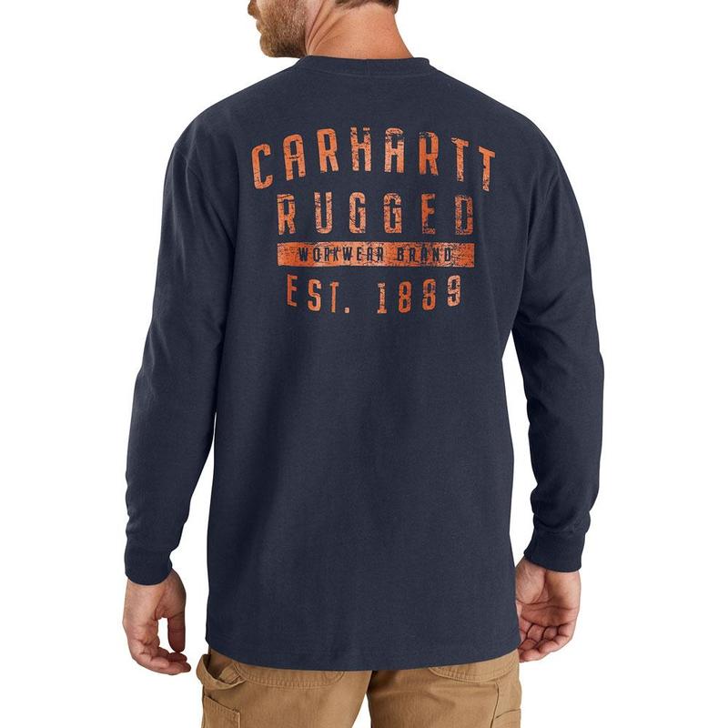 Carhartt Men's Loose Fit Heavyweight Long Sleeve Graphic Pocket Tee 104433