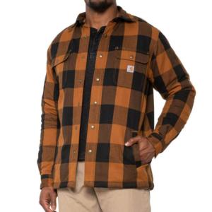 Relaxed Fit Flannel Sherpa Lined Shirt Jac_image