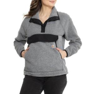 Relaxed Fit Snap Front Mock-Neck Fleece_image