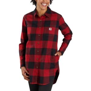 Rugged Flex Flannel Button-Up Tunic_image