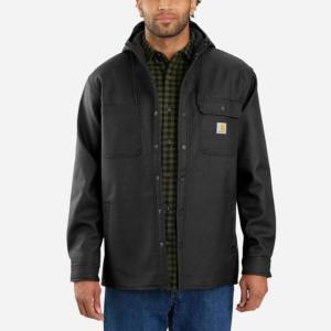 Rain Defender Relaxed Fit Heavyweight Hooded Shirt Jac Size MD_image