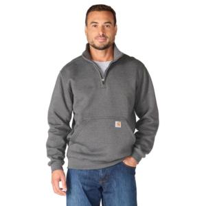 Loose Fit Midweight Quarter-Zip Mock-Neck Sweatshirt_image