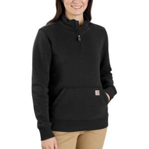 Relaxed Fit Midweight Quarter-Zip Mock-Neck Sweatshirt_image