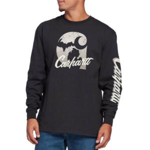 Loose Fit Heavyweight Long Sleeve Michigan Graphic T-Shirt_image