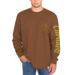 Relaxed Fit Heavyweight Long Sleeve Graphic Pocket T-Shirt_image