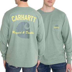 Relaxed Fit Heavyweight Long Sleeve Graphic Pocket T-Shirt_image