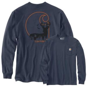 Loose Fit Heavyweight Long Sleeve Graphic Pocket T-Shirt_image
