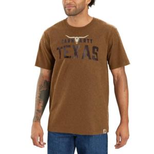 Relaxed Fit Heavyweight Short Sleeve Texas Graphic T-Shirt_image