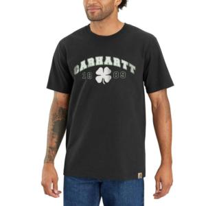 Relaxed Fit Heavyweight Short Sleeve Shamrock Graphic T-Shirt_image