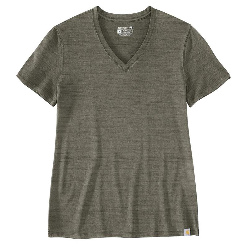 Relaxed Fit Lightweight Short Sleeve V-Neck T-Shirt 105739irr