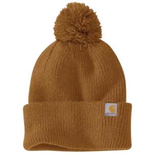 Pom Pom Acrylic Knit Beanie_image