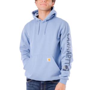 Loose Fit Midweight Graphic Arm Hooded Sweatshirt - Skystone - 4XL_image