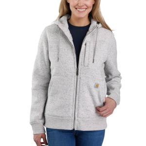Relaxed Fit Midweight Sherpa Lined Full-Zip Hooded Sweatshirt_image