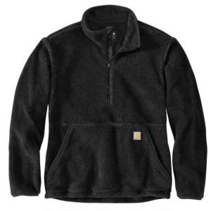 Loose Fit Quarter-Zip Mock-Neck Fleece Pullover_image