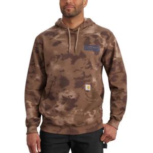 Loose Fit Midweight Watercolor Graphic Hooded Sweatshirt_image