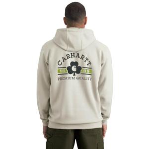 Loose Fit Midweight Graphic Shamrock Hooded Sweatshirt_image