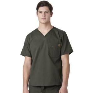 Carhartt Men's Solid Ripstop Utility Scrub Top_image