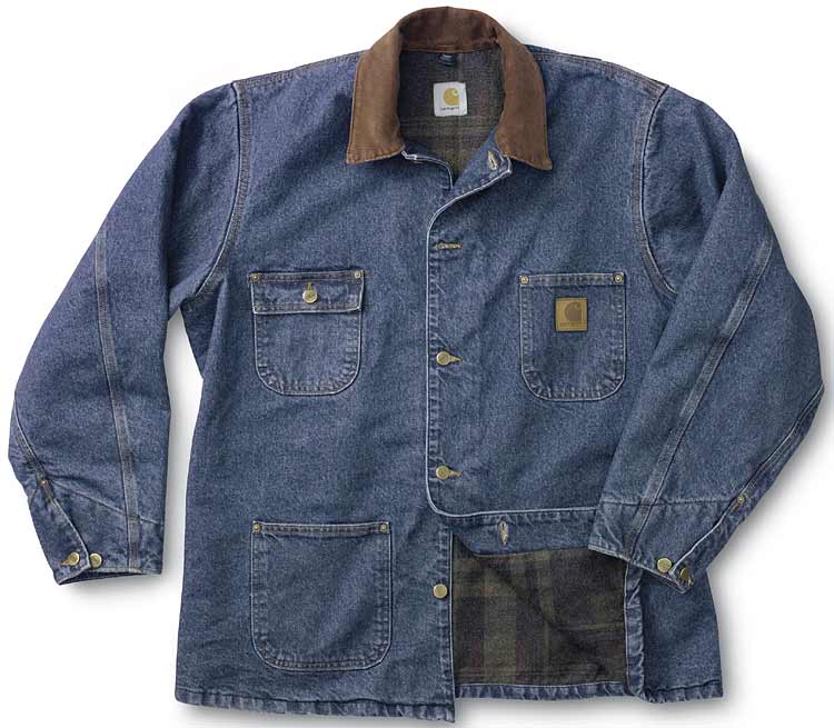 carhartt full swing denim chore coat