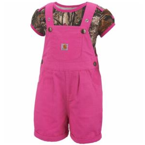 baby carhartt overalls pink