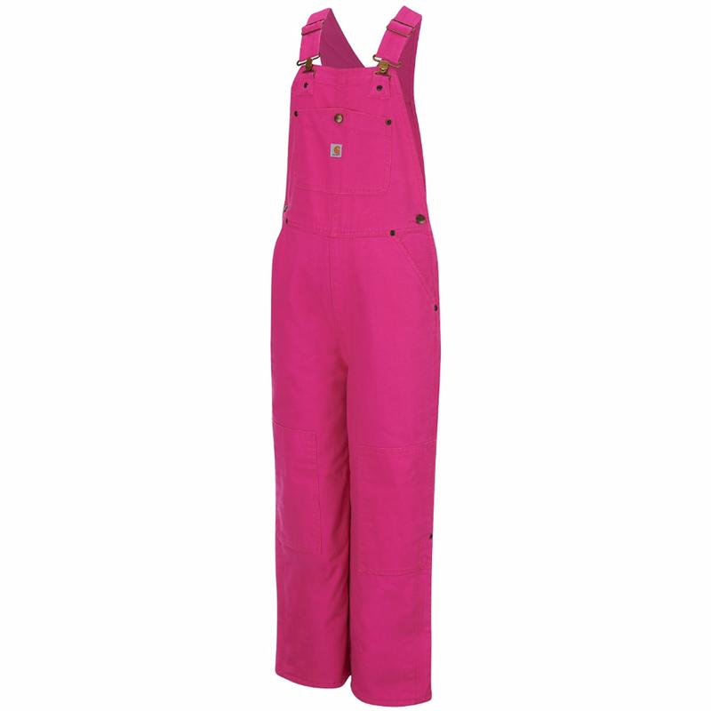 Carhartt Pink Duck Quilt Lined Bib Overalls CM9650