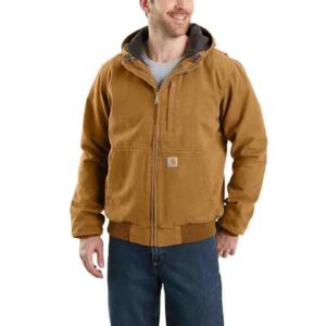 Full Swing Loose Fit Washed Duck Fleece Lined Hooded Active Jac_image