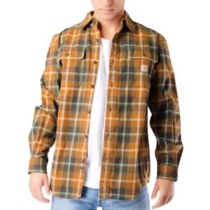 Loose Fit Heavyweight Plaid Flannel Shirt_image