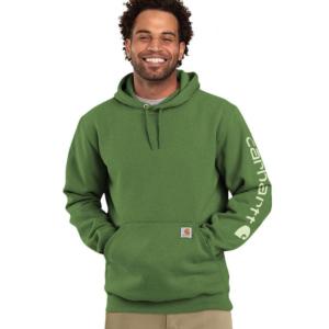 Loose Fit Midweight Graphic Arm Logo Hooded Sweatshirt_image