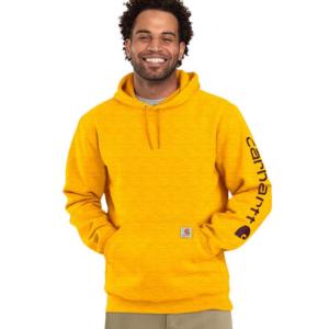 Loose Fit Midweight Graphic Arm Logo Hooded Sweatshirt