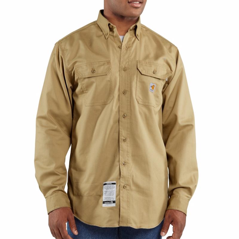 Carhartt Flame-Resistant Twill Shirt with Pocket Flap FRS160